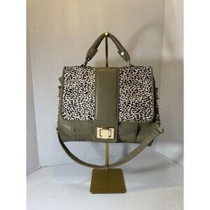 Kelsi Dagger Leather Crossbody Purse Animal Print Haircalf Flap Gently Used $198